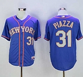 New York Mets #31 Mike Piazza Blue(Gray NO.) Alternate Road 2016 Hall Of Fame Patch Stitched Baseball Jersey,baseball caps,new era cap wholesale,wholesale hats